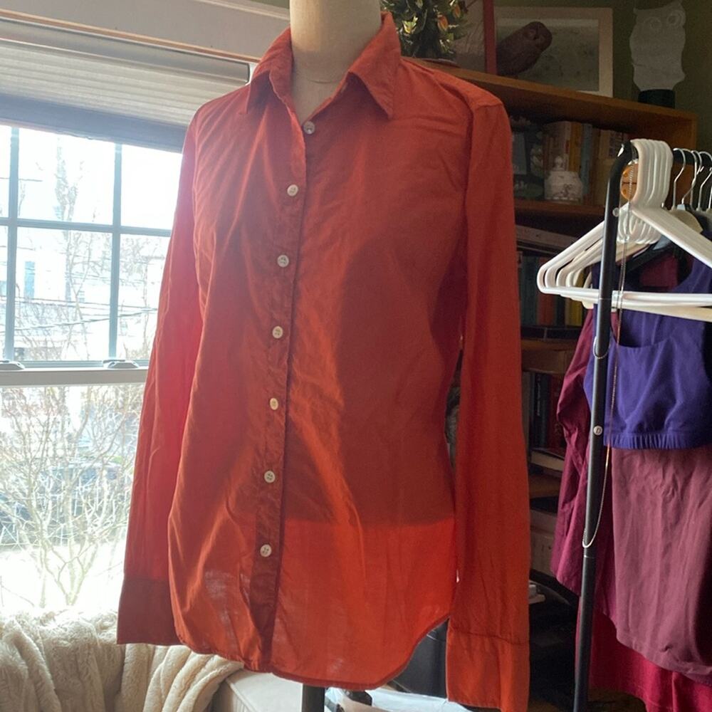 J CREW lightweight salmon colored shirt